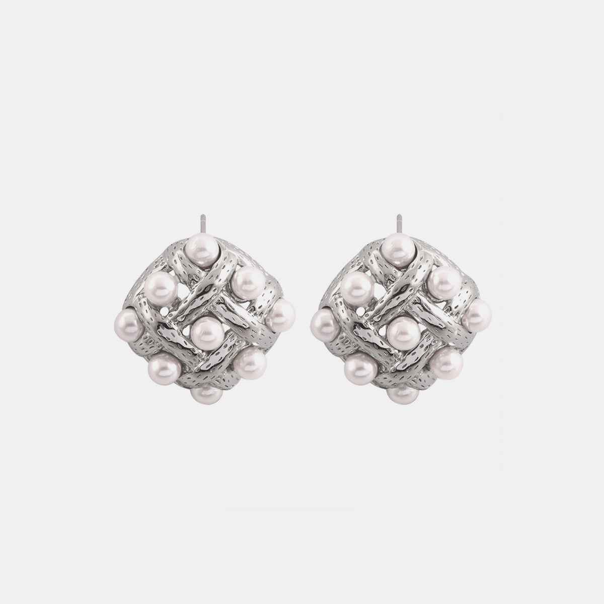 Copper Shell Pearl Stud Earrings - House of Binx