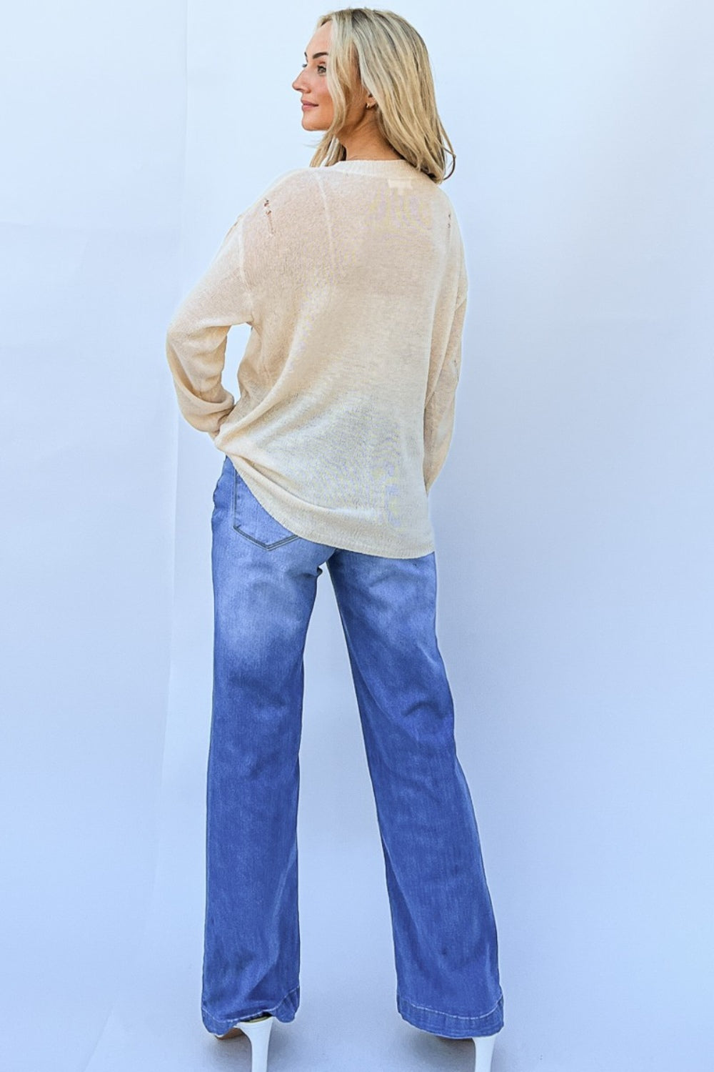 And The Why GRATEFUL Long Sleeve Knit Top - House of Binx