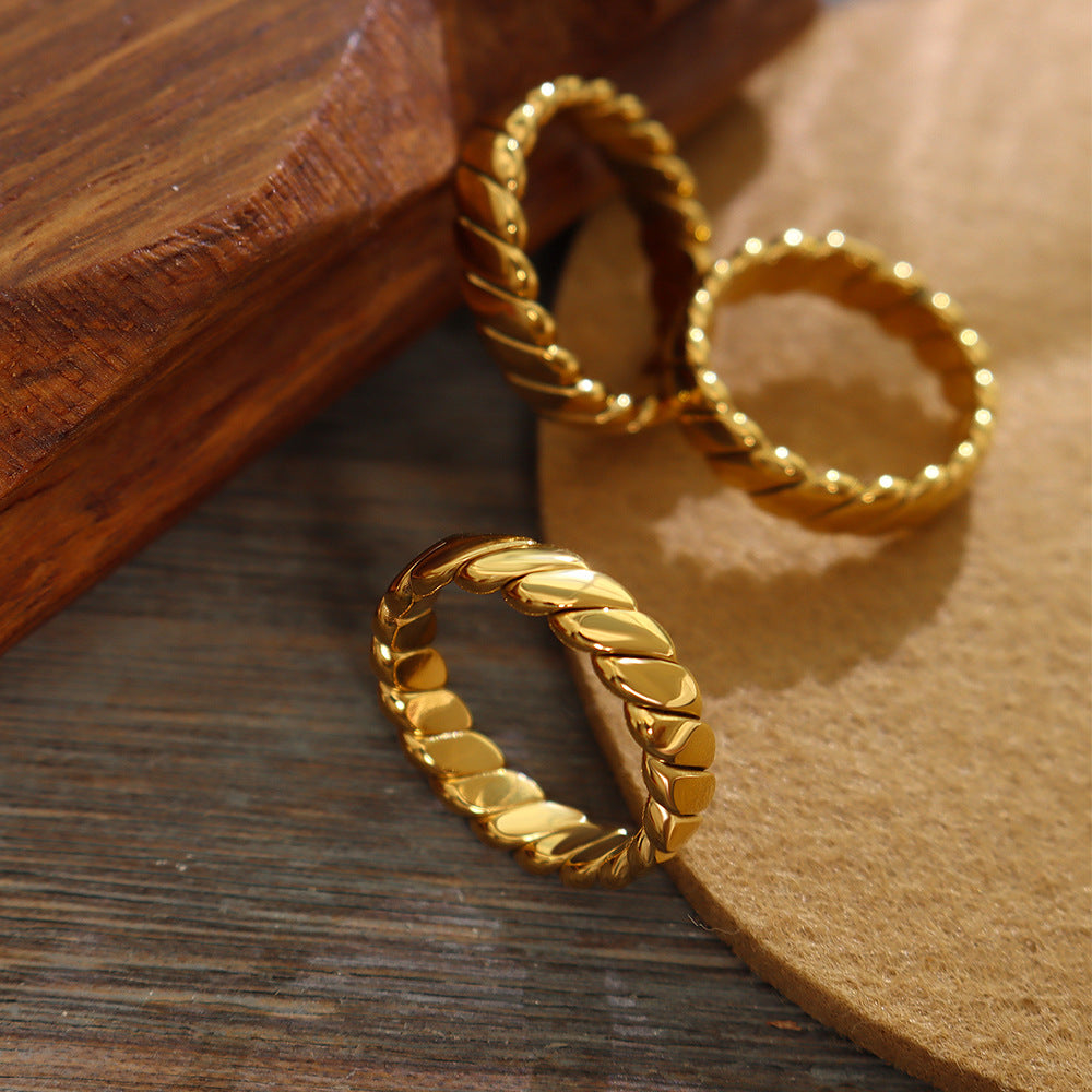 Titanium Steel Gold-Plated Ring - House of Binx