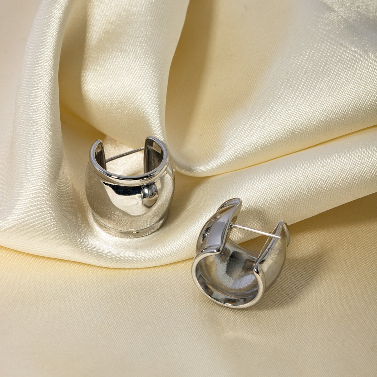Stainless Steel C-Hoop Earrings - House of Binx