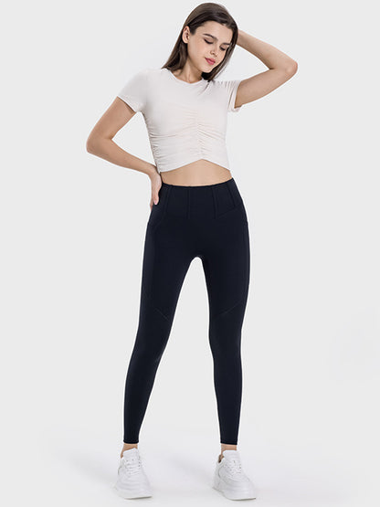 Pocketed High Waist Active Leggings - House of Binx 