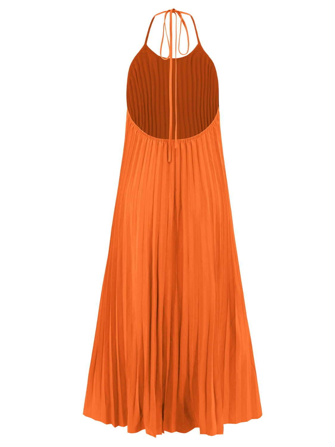 Pleated Halter Neck Sleeveless Dress - House of Binx 