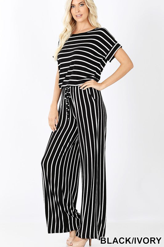 Striped Jumpsuit - House of Binx 