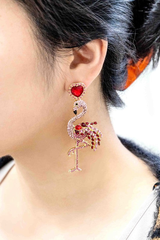 Pink Flamingo Drop Earrings - House of Binx 