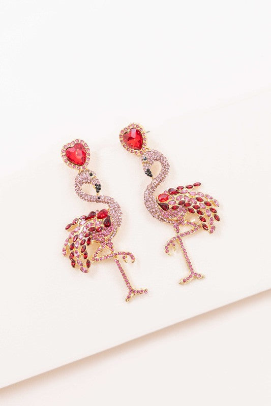 Pink Flamingo Drop Earrings - House of Binx 