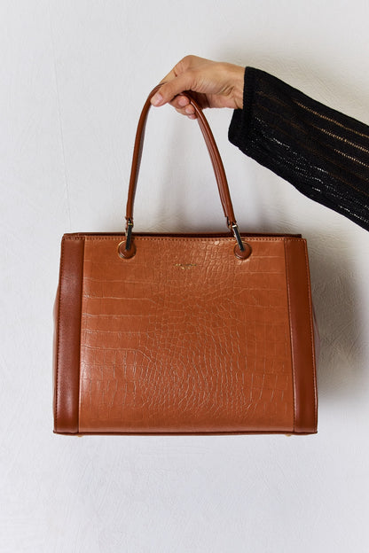 David Jones Texture PU Leather Handbag - House of Binx 