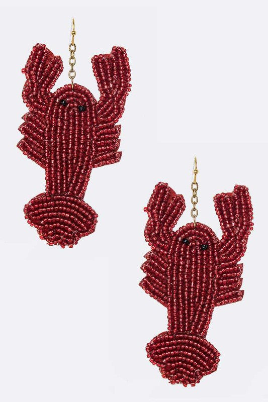 Beaded Iconic Lobster Earrings - House of Binx 