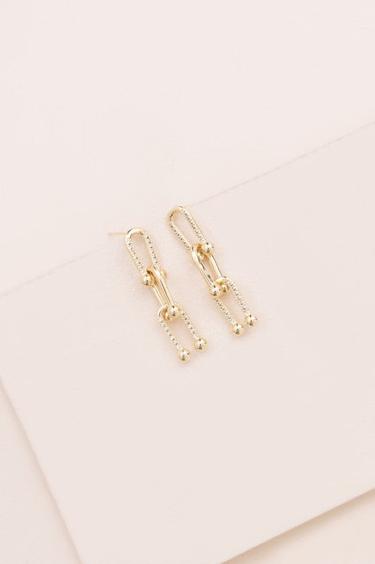 U Link Drop Earrings - House of Binx 