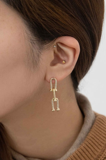 U Link Drop Earrings - House of Binx 