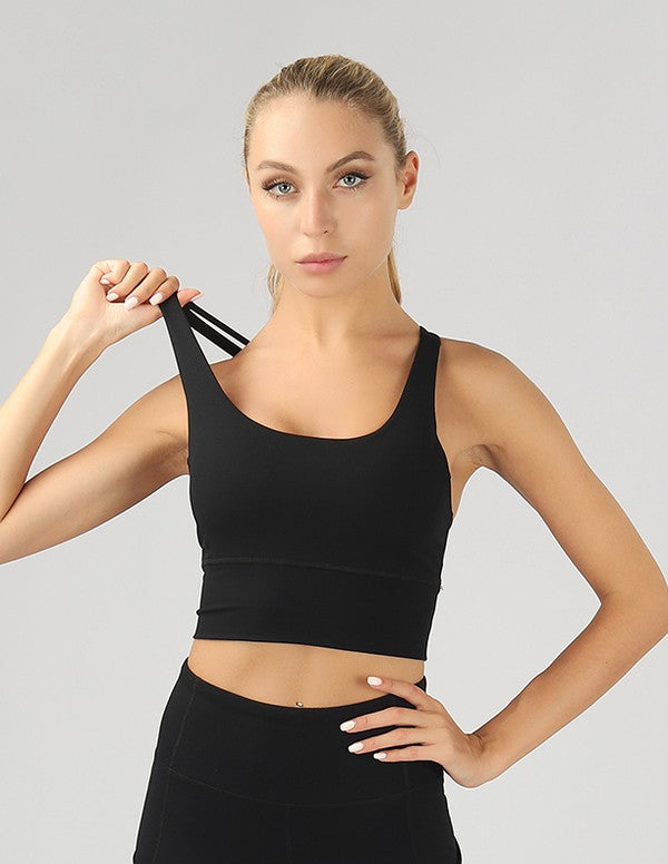 Strappy Back Active Crop Top - House of Binx 