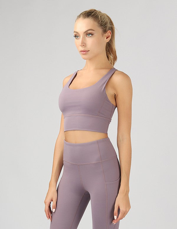 Strappy Back Active Crop Top - House of Binx 