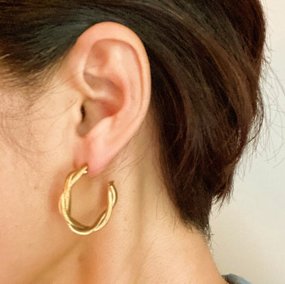 Sedona Twisted Hoop Earrings - House of Binx 