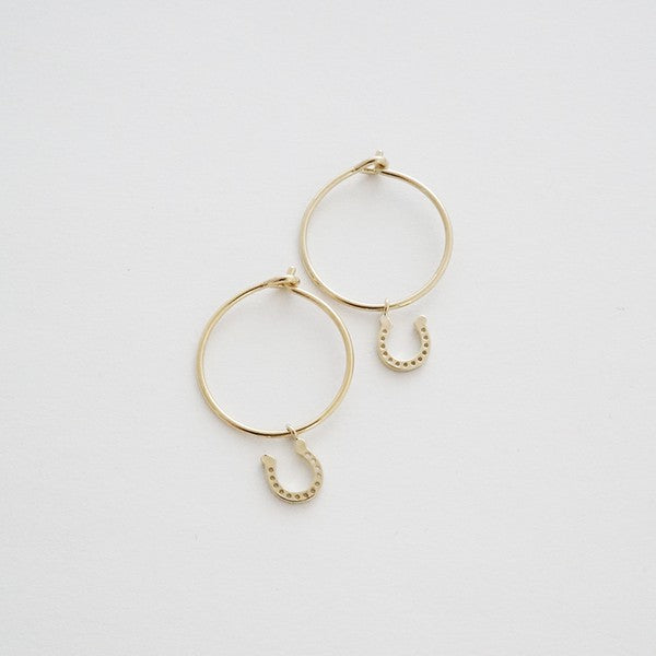 Magic Charm Horseshoe Hoops - House of Binx 