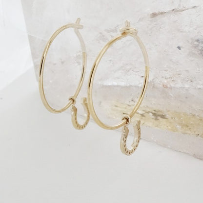 Magic Charm Horseshoe Hoops - House of Binx 