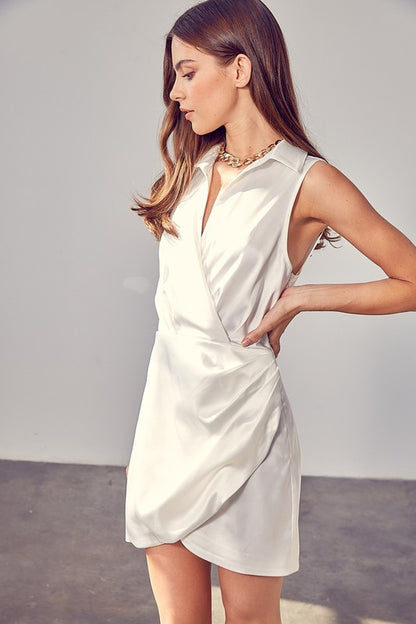 Collar Wrap Dress - House of Binx 