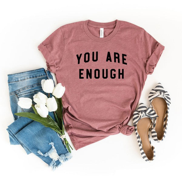 You Are Enough Block Short Sleeve Graphic Tee