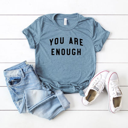 You Are Enough Block Short Sleeve Graphic Tee