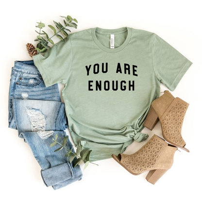 You Are Enough Block Short Sleeve Graphic Tee