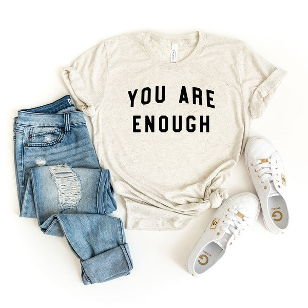 You Are Enough Block Short Sleeve Graphic Tee