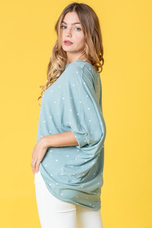 Polka Dot Dolman Tunic - House of Binx 