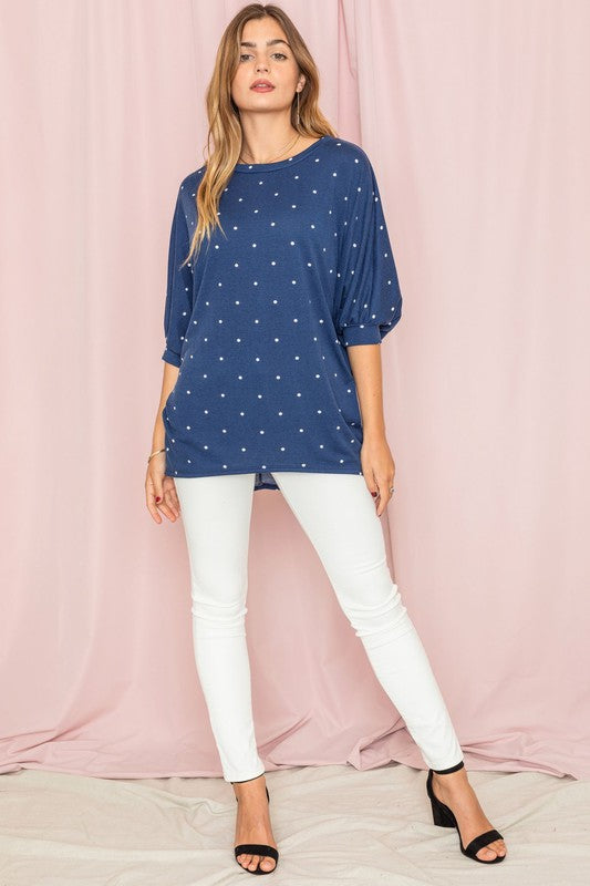 Polka Dot Dolman Tunic - House of Binx 