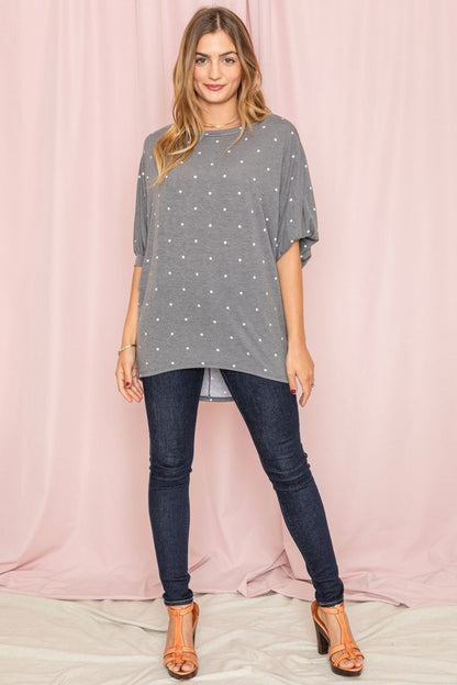 Polka Dot Dolman Tunic - House of Binx 