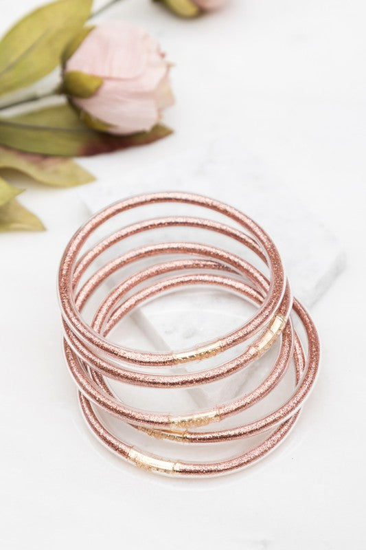 Glitter Jelly Bangle Bracelets - House of Binx 