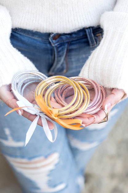 Glitter Jelly Bangle Bracelets - House of Binx 