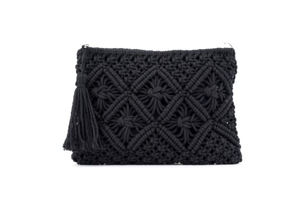 Macrame Tassel Clutch - House of Binx 