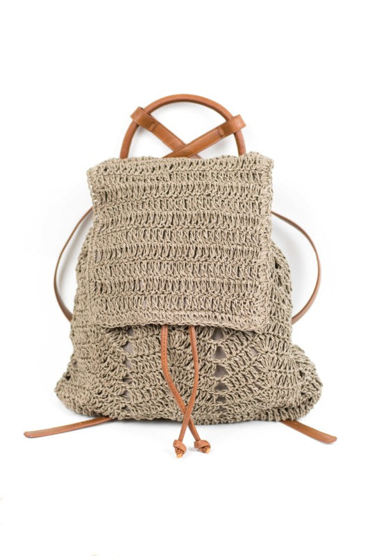 Woven Straw Backpack - House of Binx 