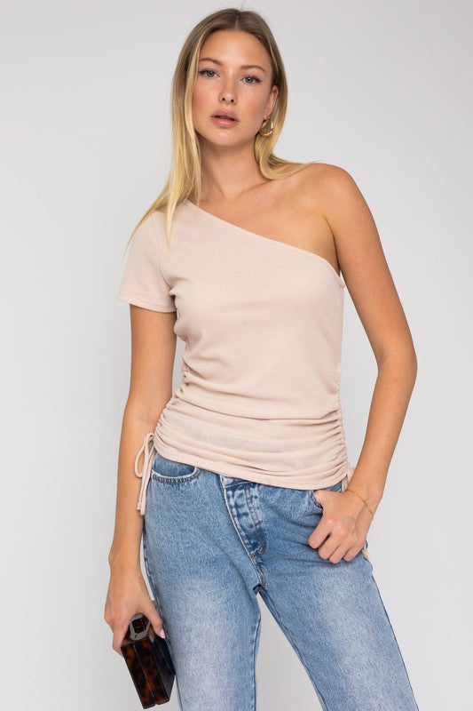 One Shoulder Side Rushing Top - House of Binx 