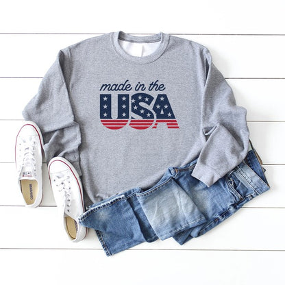 Made In The USA Blue Graphic Sweatshirt - House of Binx 