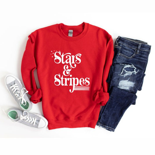 Stars And Stripes Retro Graphic Sweatshirt - House of Binx 