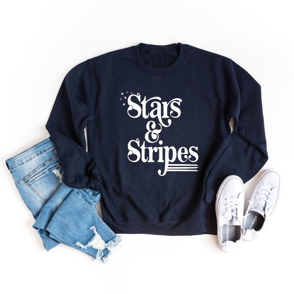 Stars And Stripes Retro Graphic Sweatshirt - House of Binx 