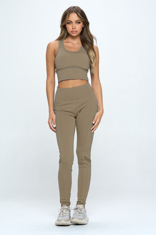 Women's Two Piece Activewear Set Cut Out Detail - House of Binx 
