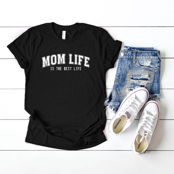 Varsity Mom Life Short Sleeve Graphic Tee - House of Binx 