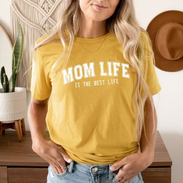 Varsity Mom Life Short Sleeve Graphic Tee - House of Binx 