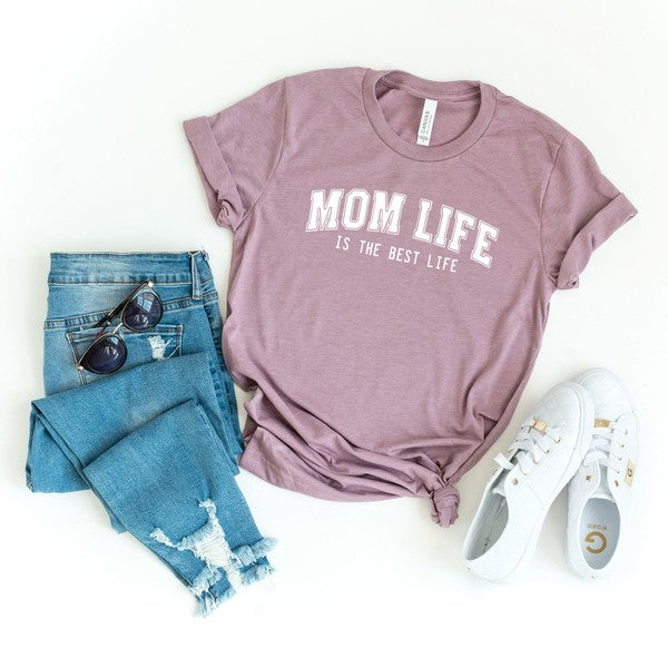 Varsity Mom Life Short Sleeve Graphic Tee - House of Binx 