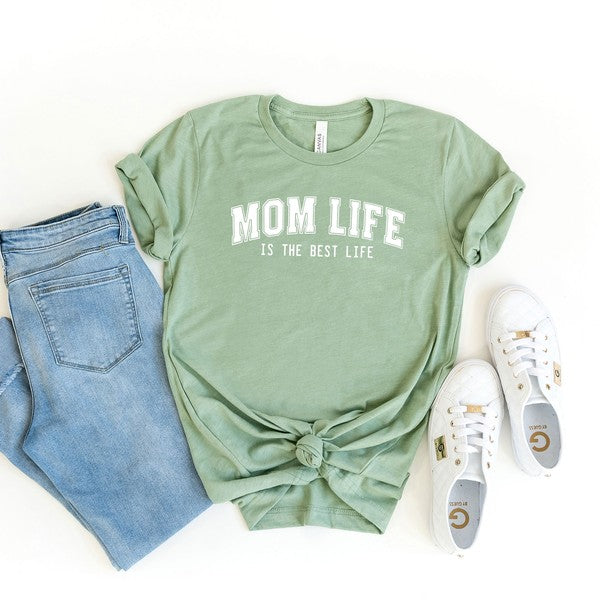 Varsity Mom Life Short Sleeve Graphic Tee - House of Binx 