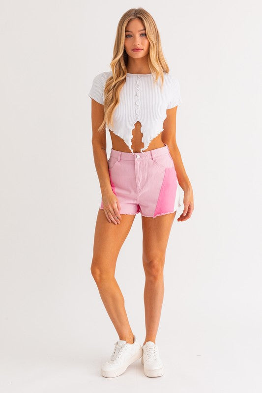 Color Blocked Shorts - House of Binx 
