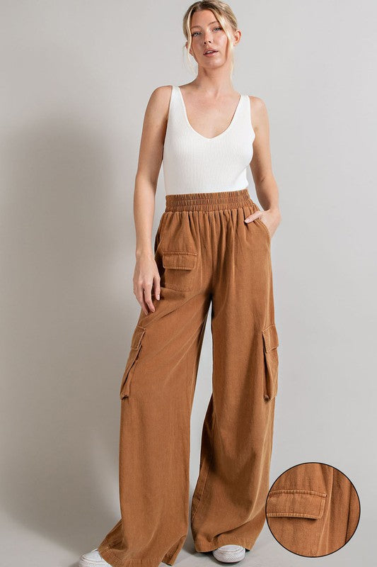 Mineral Washed Cargo Pants - House of Binx 