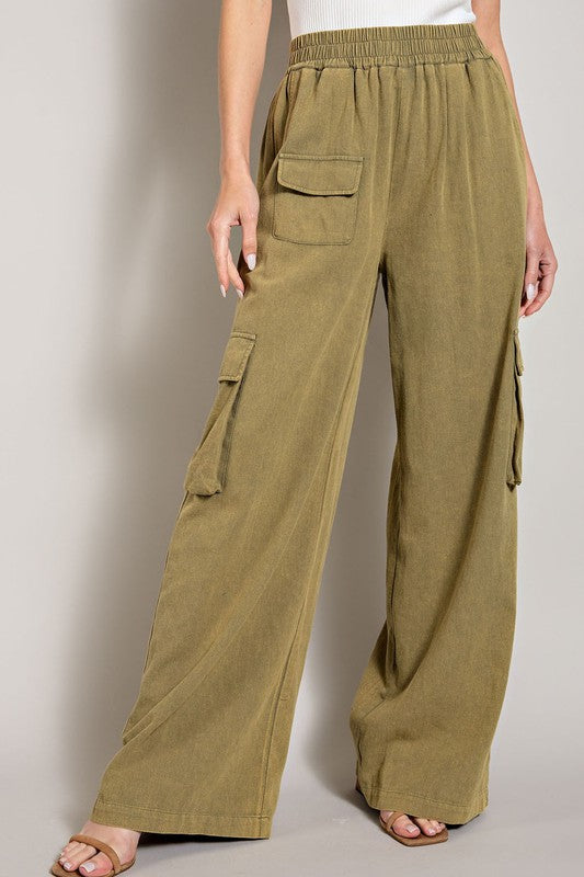 Mineral Washed Cargo Pants - House of Binx 