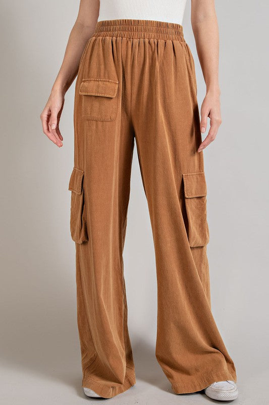 Mineral Washed Cargo Pants - House of Binx 