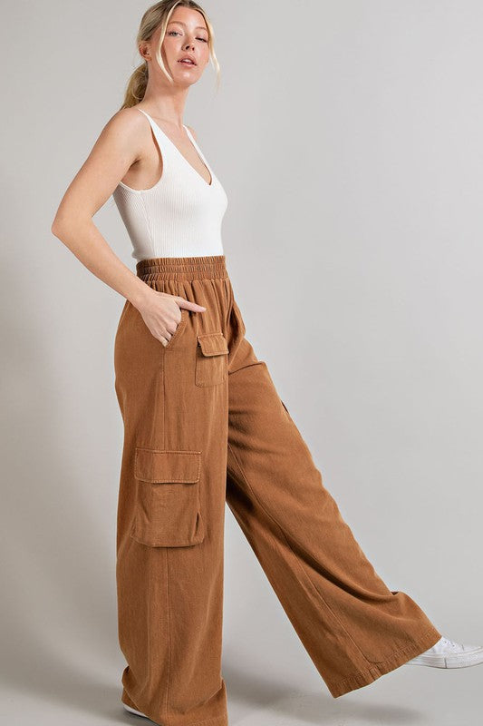 Mineral Washed Cargo Pants - House of Binx 