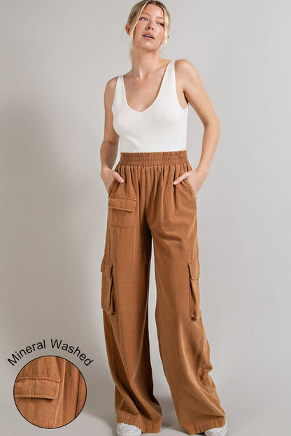 Mineral Washed Cargo Pants - House of Binx 