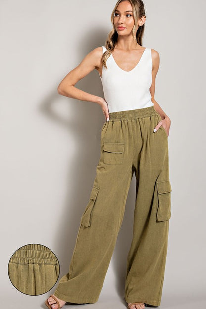 Mineral Washed Cargo Pants - House of Binx 