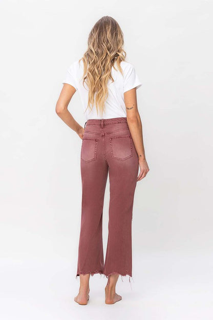 90's Vintage High Rise Crop Flare Jeans - House of Binx 