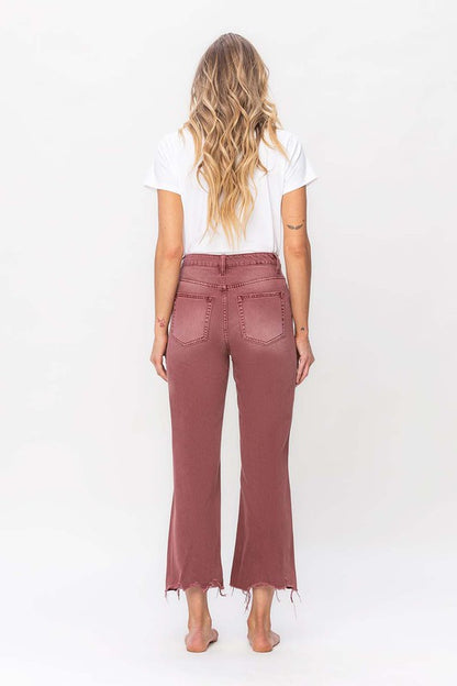 90's Vintage High Rise Crop Flare Jeans - House of Binx 