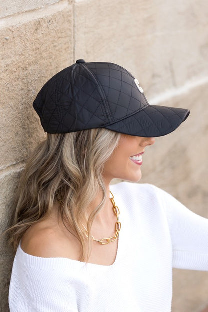 Quilted Puffer Ball Cap - House of Binx 