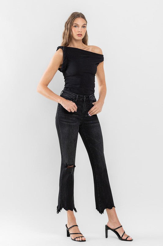 High Rise Ankle Bootcut Jeans - House of Binx 